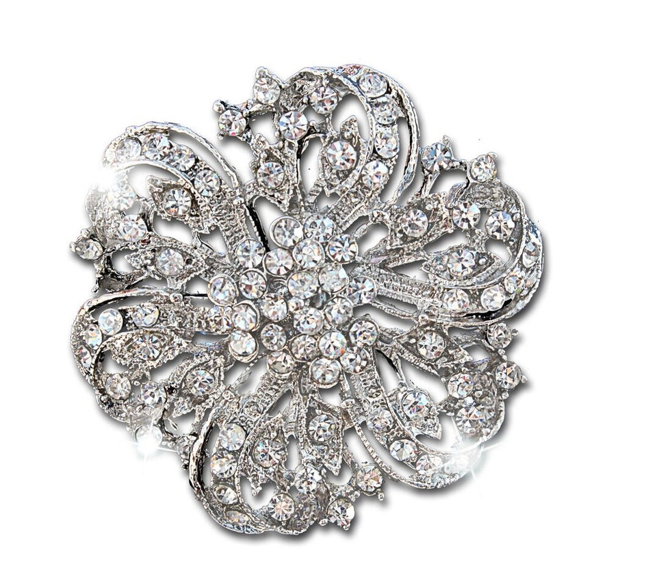 Bridal Crystal Vintage Brooch