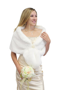 White Bridal faux fur shawl BLACK FRIDAY SALE