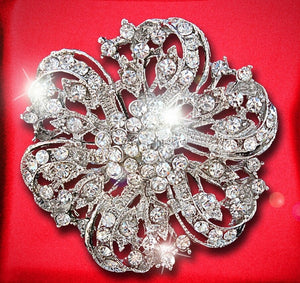 Bridal Crystal Vintage Brooch