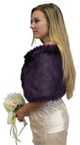 Purple Faux Fur Wedding Wrap, Bridal Fur Shrug, Fur Stole, Fur Shawl