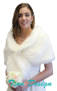 Faux Fur Wrap Bridal Wedding Shrug & Stole
