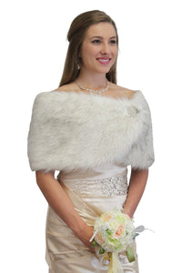 Bridal fur shawl wrap, Arctic Fox  Wedding Wrap Faux Fur, Fur Shrug