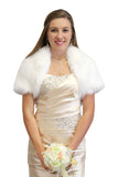 Bridal Faux Fur Bolero, Bridal Bolero Jacket Faux fur shrug, bridal shrug 680F-White