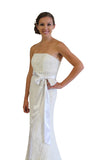 Bridal Satin Sash White