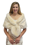 Champagne faux fur stole, faux fur wrap, bridal fur shrug, faux fur shawl