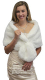 Bridal fur stole, Ivory faux fur stole,  wedding faux fur shawl wrap